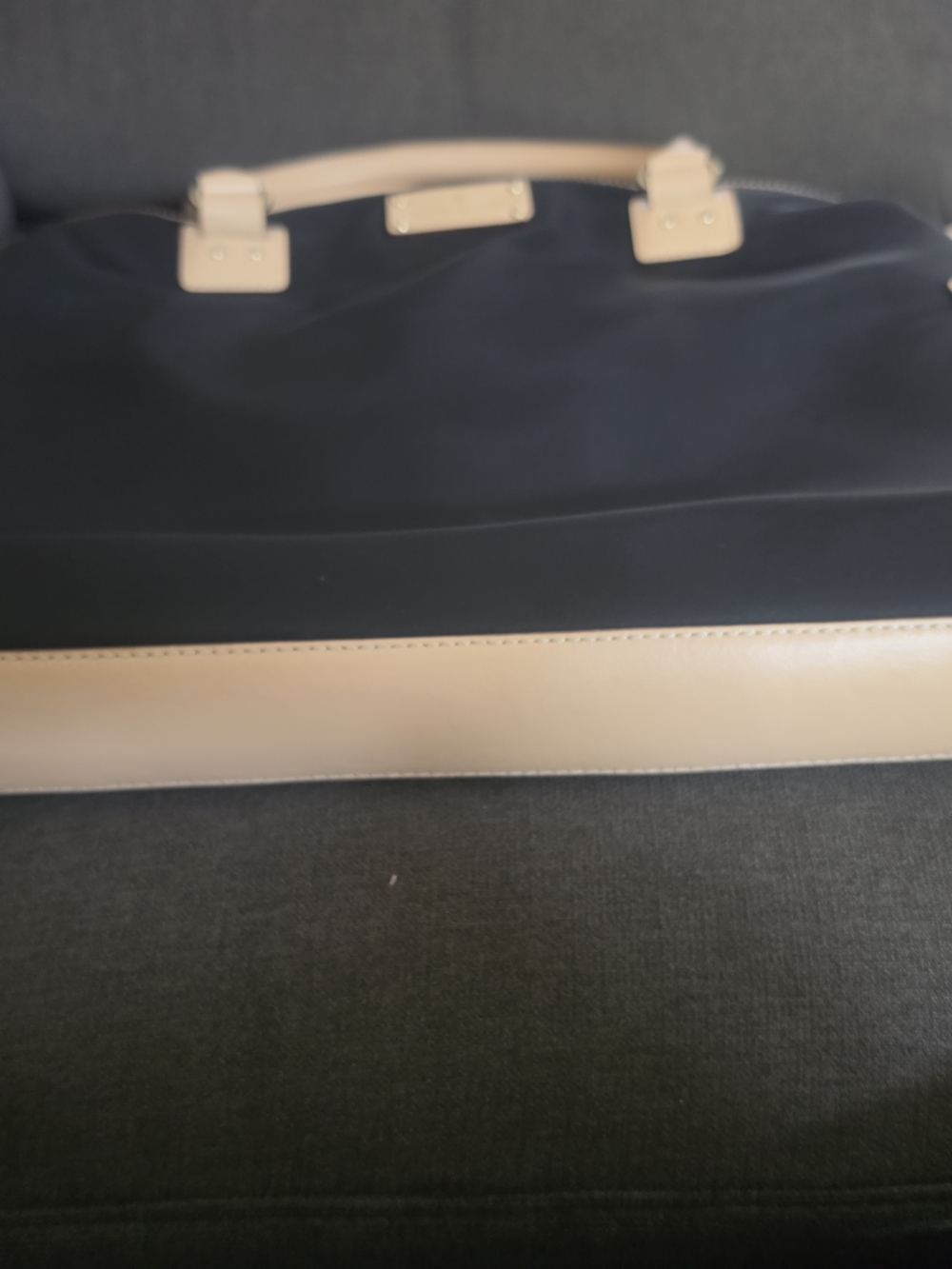 Kate Spade Kennedy Park Calista laptop bag in black nylon with tan leather trim - Picture 4 of 10